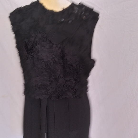 Beaded lace swing / maternity black top sz L - Picture 3 of 5